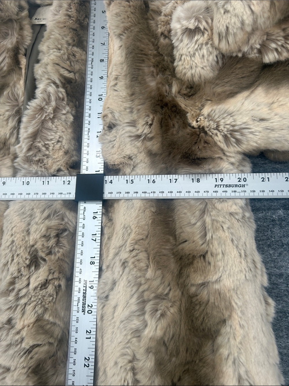 Baldwin Leonore Faux Fur Coat Women's Tan Faux Fur Coat Size Medium, - Picture 12 of 14